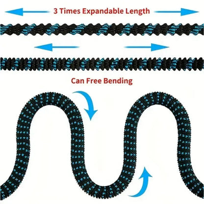 Expandable Garden Hose with High-Pressure Spray Gun and Anti-Kink Braided Knit Cover