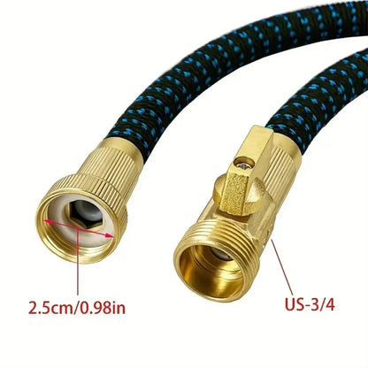 Expandable Garden Hose with High-Pressure Spray Gun and Anti-Kink Braided Knit Cover