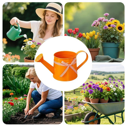 Decorative Metal Watering Can with Gentle Shower Head for Balcony and Terrace Plants
