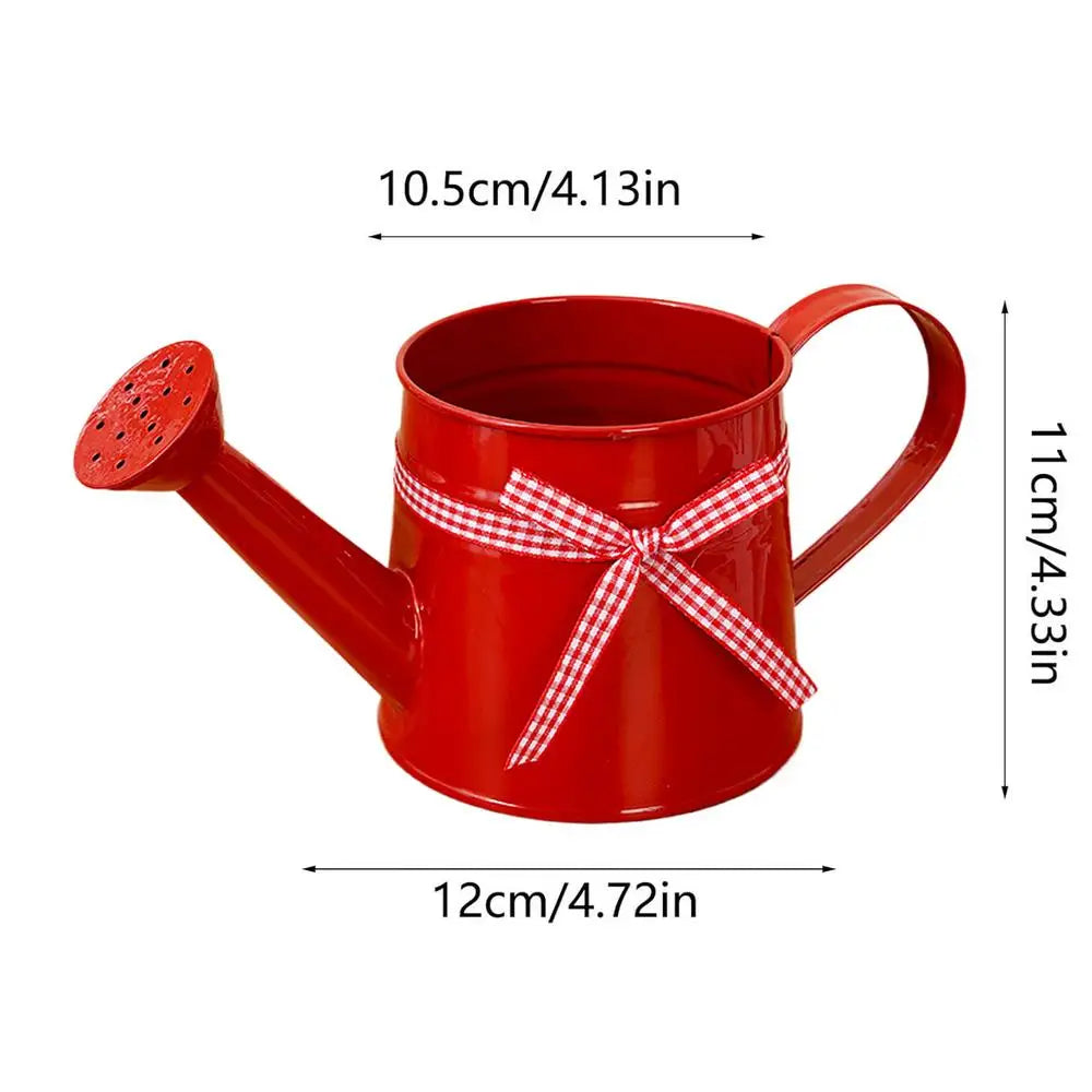 Decorative Metal Watering Can with Gentle Shower Head for Balcony and Terrace Plants