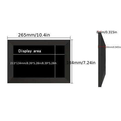 10.1 Inch WiFi Digital Photo Frame with HD IPS Touchscreen, Auto-Rotate & 32GB Storage Support
