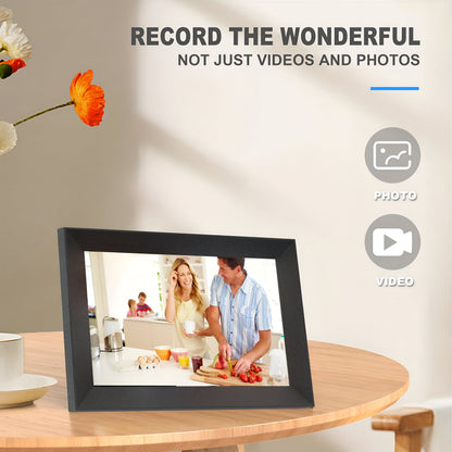 10.1 Inch WiFi Digital Photo Frame with HD IPS Touchscreen, Auto-Rotate & 32GB Storage Support