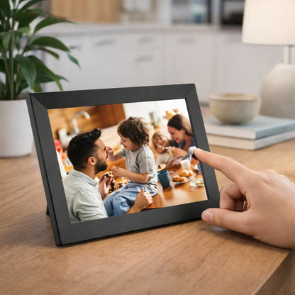 10.1 Inch WiFi Digital Photo Frame with HD IPS Touchscreen, Auto-Rotate & 32GB Storage Support