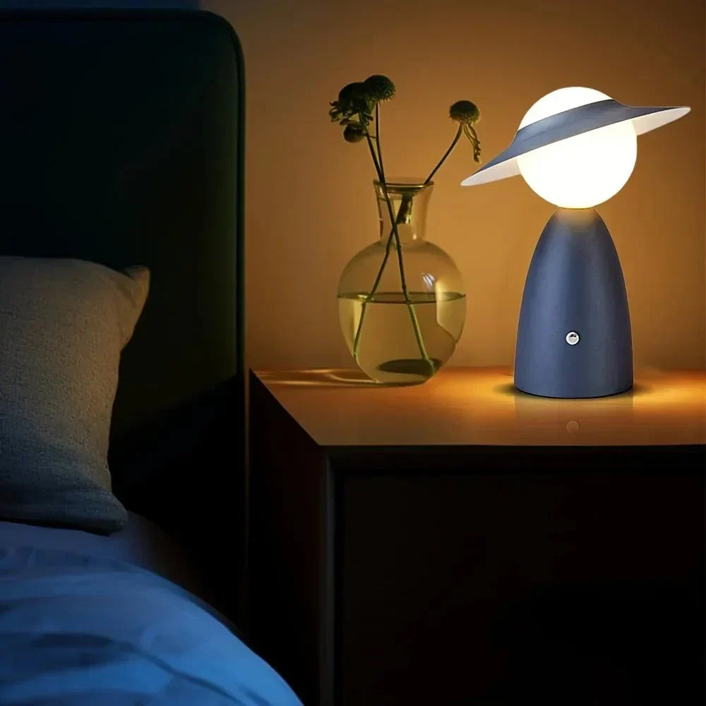 Wireless Charging Table Lamp with Dimmable Warm White LED Light & Touch Control Dimmer