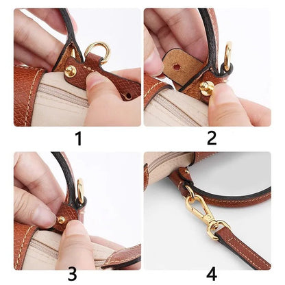 LuxeStrap Premium Leather Straps For Longchamp Mini, Adjustable And Durable