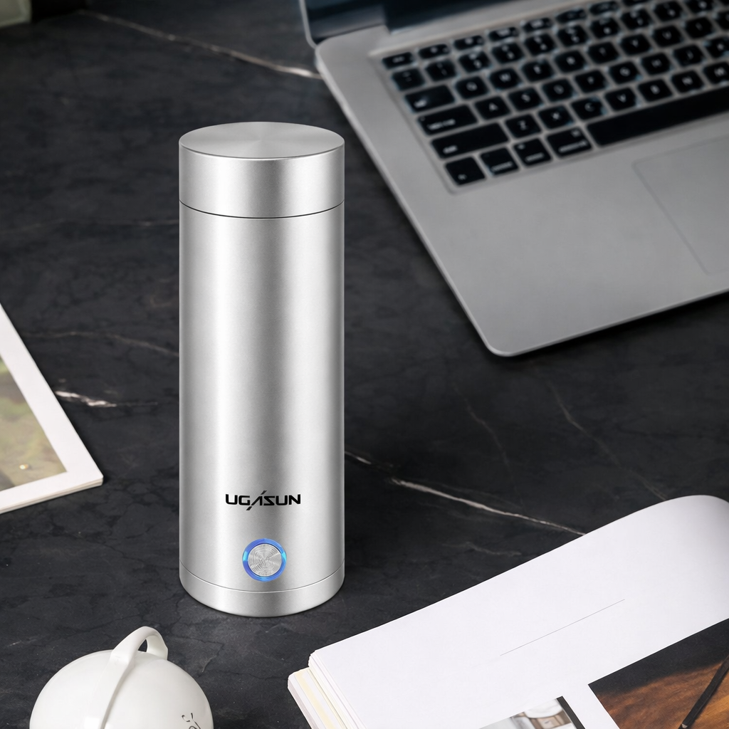 Portable Travel Electric Kettle 450ml with 4 Temperature Settings & Double Wall Design