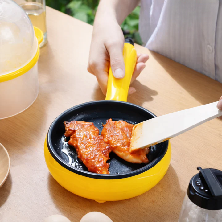Electric Mini Frying Pan Non Stick Small Egg and Bacon Cooker with Automatic Shut Off Safety