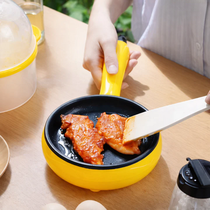 Electric Mini Frying Pan Non Stick Small Egg and Bacon Cooker with Automatic Shut Off Safety
