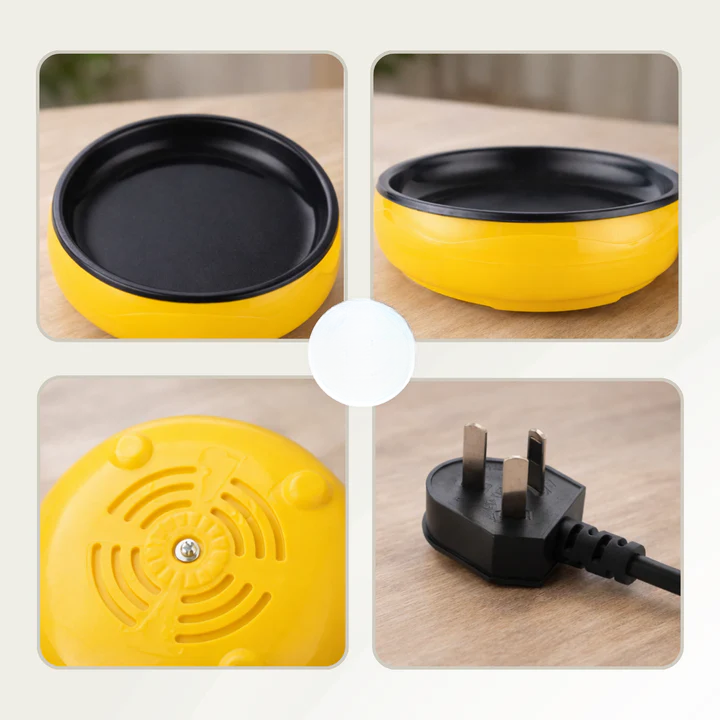 Electric Mini Frying Pan Non Stick Small Egg and Bacon Cooker with Automatic Shut Off Safety