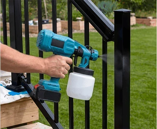 Cordless Electric Paint Sprayer with 3 Spray Patterns and Adjustable Flow Rate Control