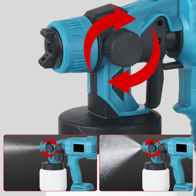 Cordless Electric Paint Sprayer with 3 Spray Patterns and Adjustable Flow Rate Control