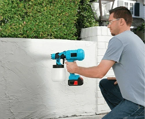 Cordless Electric Paint Sprayer with 3 Spray Patterns and Adjustable Flow Rate Control