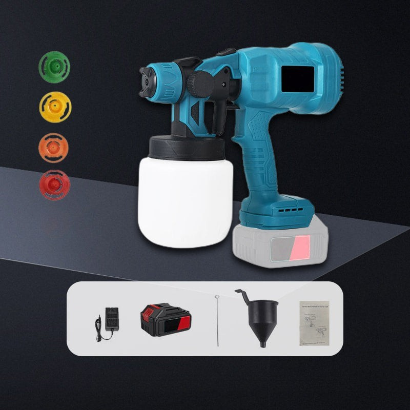 Cordless Electric Paint Sprayer with 3 Spray Patterns and Adjustable Flow Rate Control