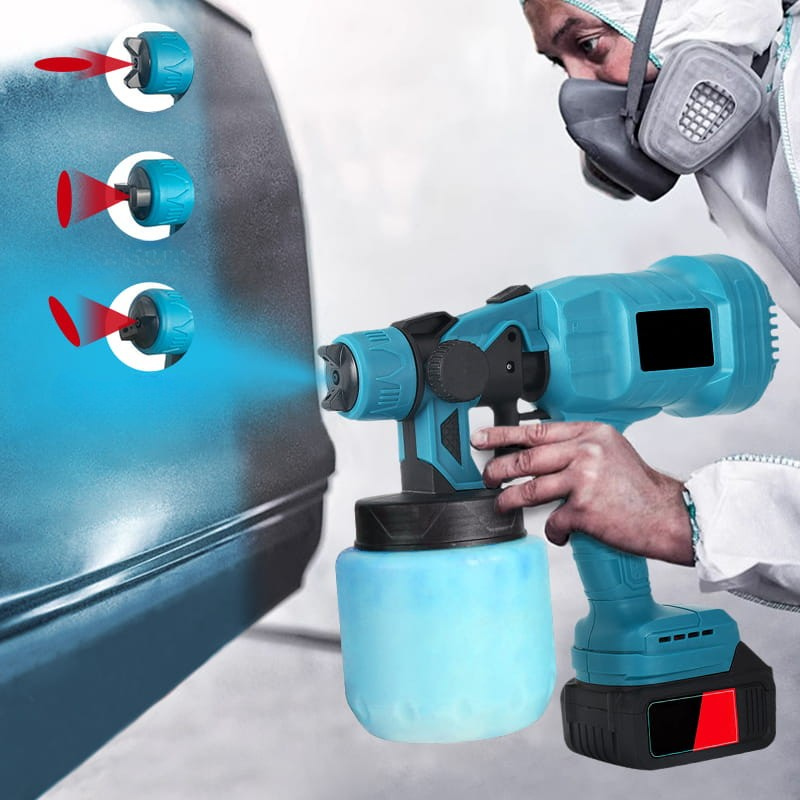 Cordless Electric Paint Sprayer with 3 Spray Patterns and Adjustable Flow Rate Control