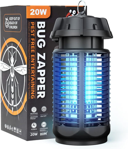 Electric Insect Killer with High Voltage Grid, IPX4 Rated for Indoor and Outdoor Use