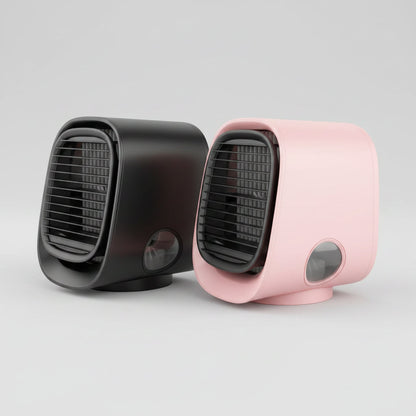 Portable USB Desk Fan with Spray Mist Cooling, Protective Cover & Colour Options