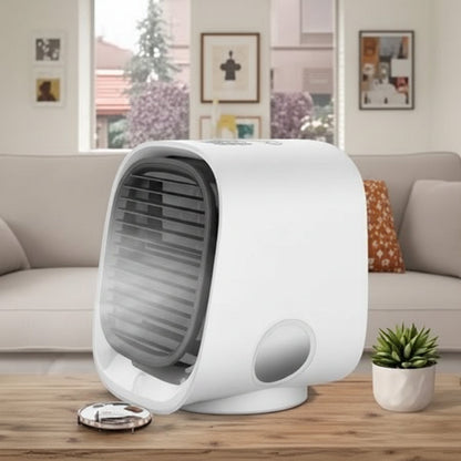 Portable USB Desk Fan with Spray Mist Cooling, Protective Cover & Colour Options