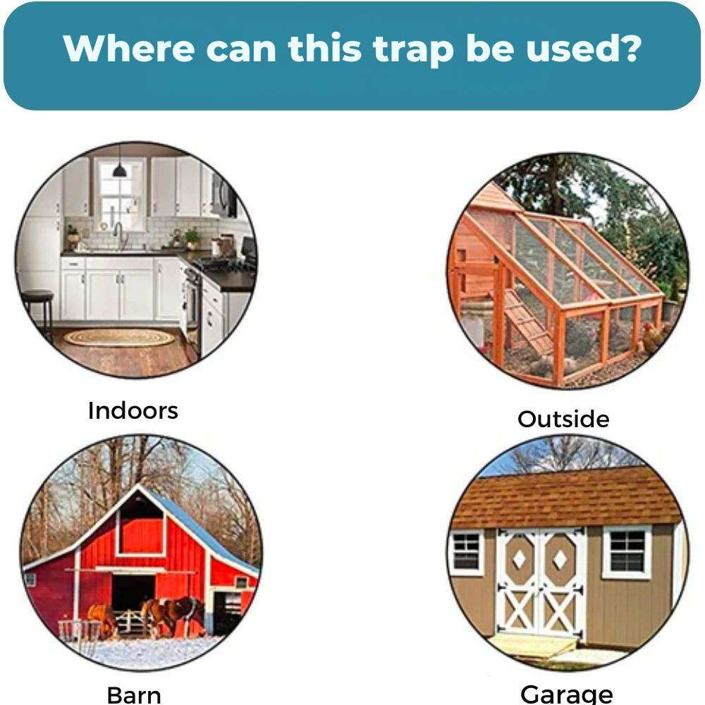 Reusable Live Mouse Trap Bucket System with Safety Lock, Humane Bucket Attachment