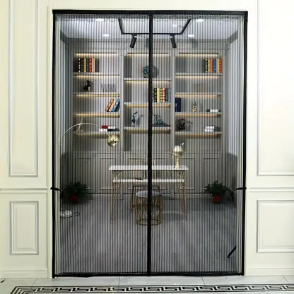 Magnetic Fly Screen Door with Automatic Closing and Tool-Free Velcro Installation