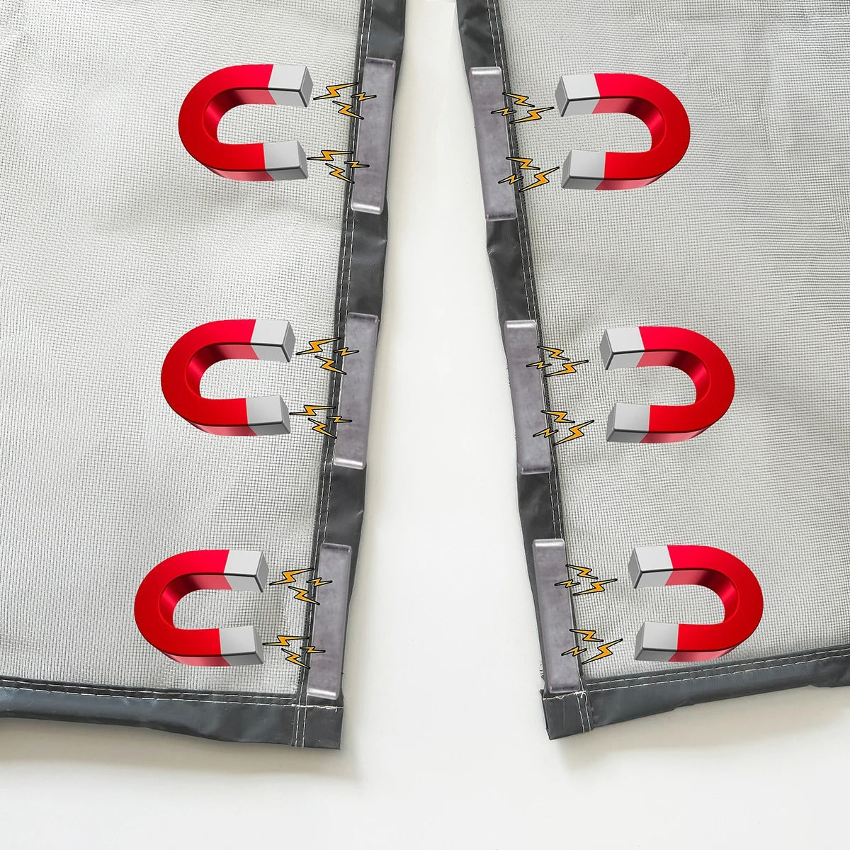 Magnetic Fly Screen Door with Automatic Closing and Tool-Free Velcro Installation