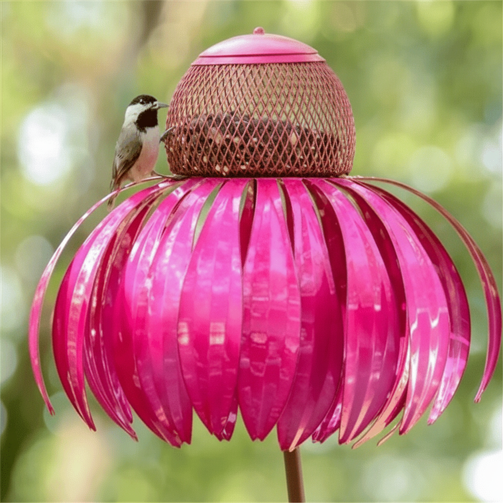Metal Sunflower Bird Feeder
