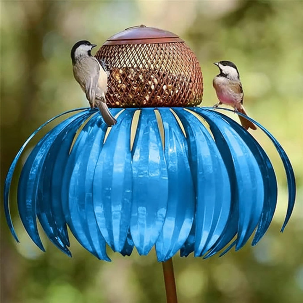 Metal Sunflower Bird Feeder
