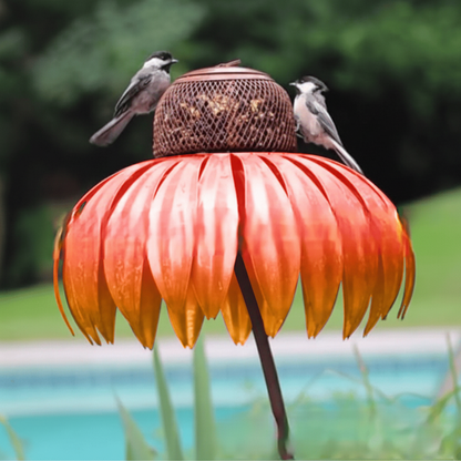 Metal Sunflower Bird Feeder