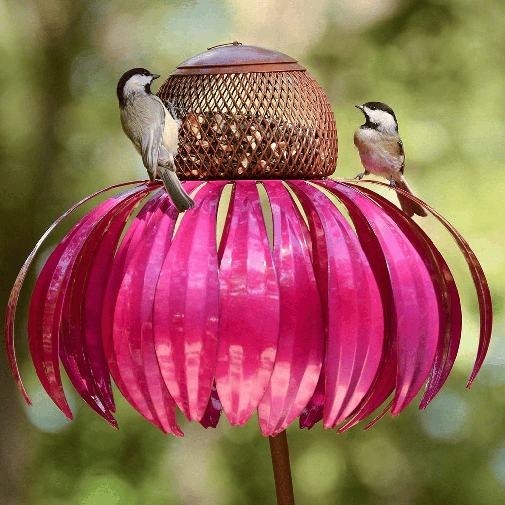Metal Sunflower Bird Feeder