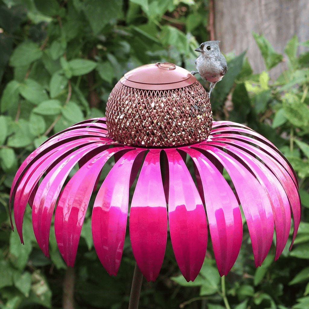 Metal Sunflower Bird Feeder