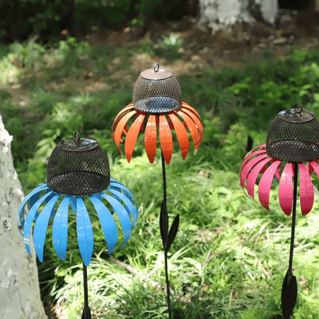 Metal Sunflower Bird Feeder