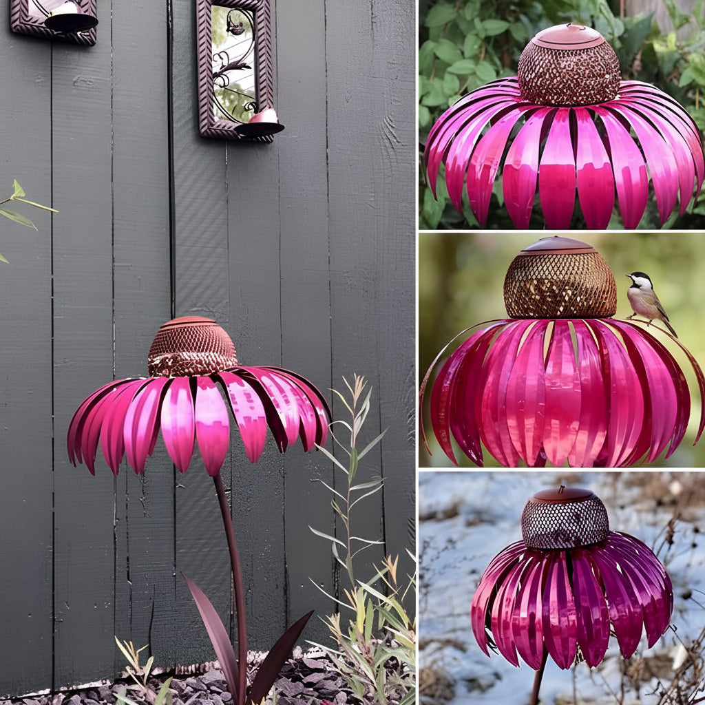 Metal Sunflower Bird Feeder