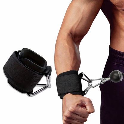 Adjustable Anti Slip Weight Lifting Wrist Straps in Durable Nylon for Deadlifts, Rows and Pull Ups