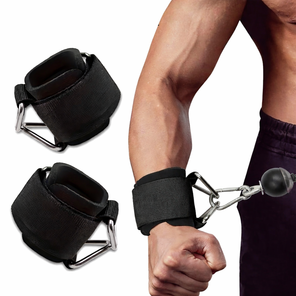 Adjustable Anti Slip Weight Lifting Wrist Straps in Durable Nylon for Deadlifts, Rows and Pull Ups