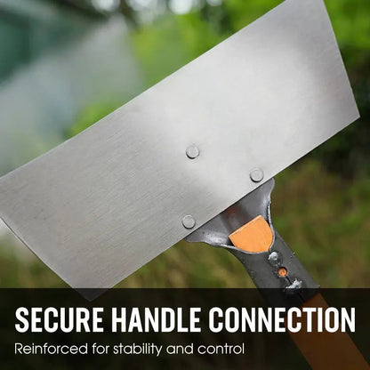 Garden Hoe with Wide Steel Scraper Blade | Push-Pull Weed, Moss and Deposit Remover