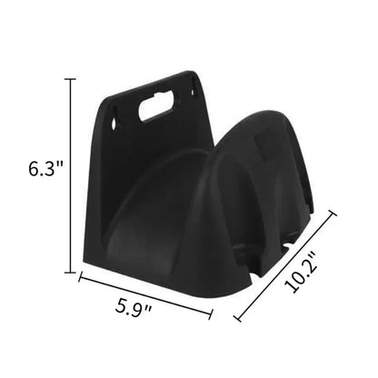 Wall-Mounted Garden Hose Holder with Carry Handle and Weatherproof PP Plastic Build