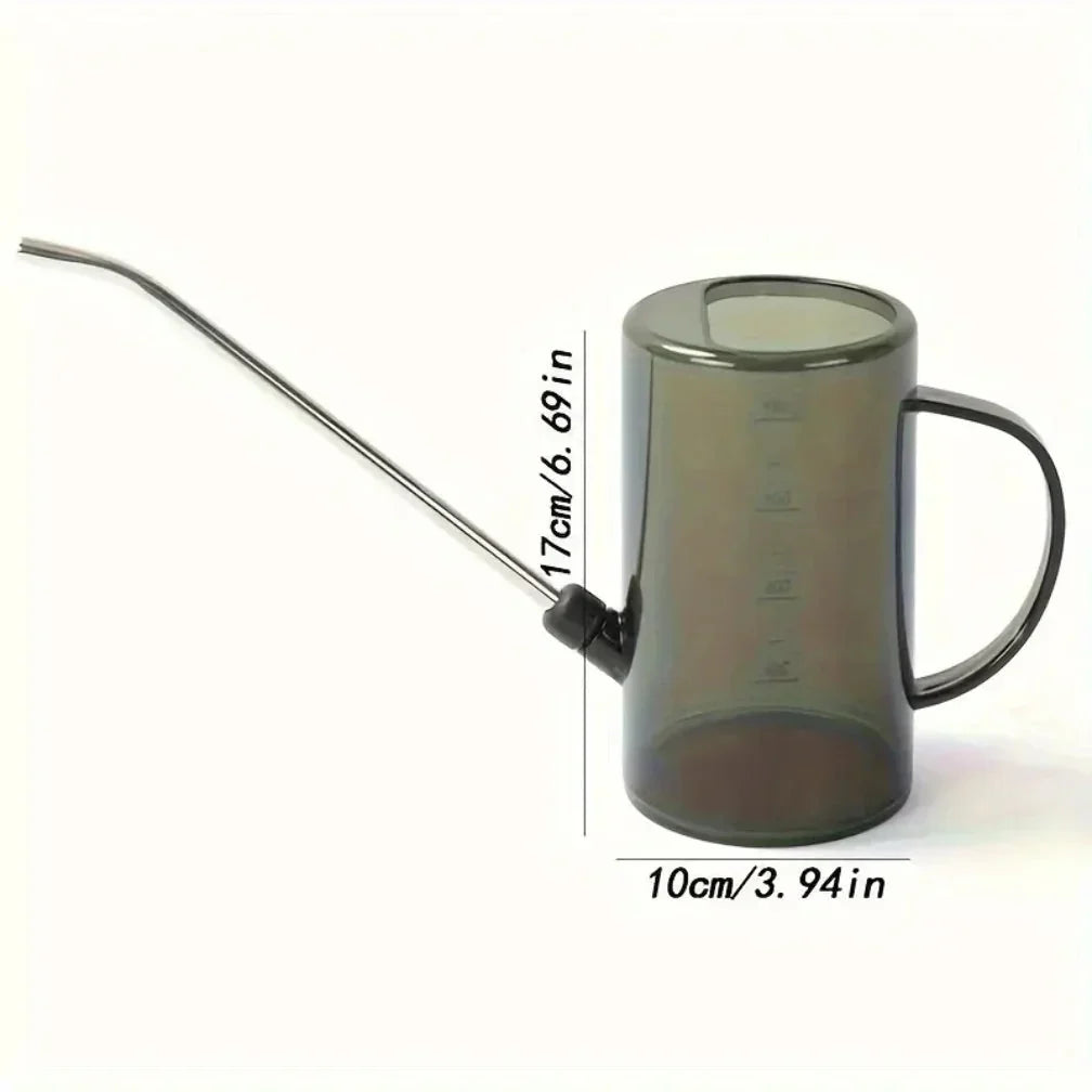 Watering Can with Long Metal Spout and Measurement Markings for Precise Root Watering