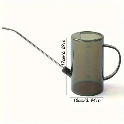 Watering Can with Long Metal Spout and Measurement Markings for Precise Root Watering
