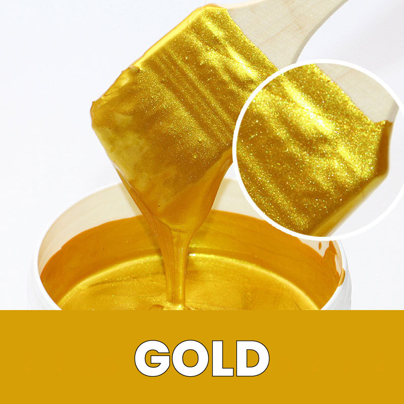 Glittering Light Gold Metallic Paint - Water-Based Shine for Furniture, Decor & Frames
