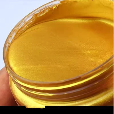 Glittering Light Gold Metallic Paint - Water-Based Shine for Furniture, Decor & Frames