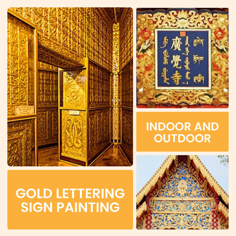 Glittering Light Gold Metallic Paint - Water-Based Shine for Furniture, Decor & Frames