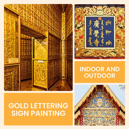Glittering Light Gold Metallic Paint - Water-Based Shine for Furniture, Decor & Frames