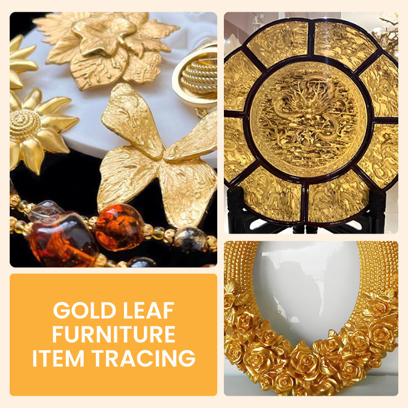 Glittering Light Gold Metallic Paint - Water-Based Shine for Furniture, Decor & Frames