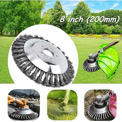 Steel Wire Grass and Weed Cutter Attachment for Universal Lawn Trimmer Compatibility