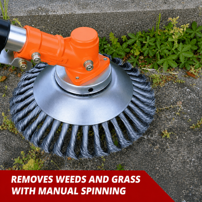 Steel Wire Grass and Weed Cutter Attachment for Universal Lawn Trimmer Compatibility