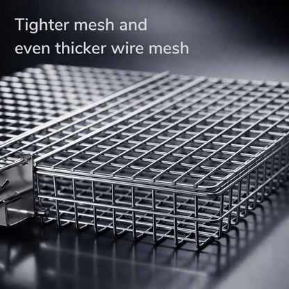Stainless Steel Grill Basket with Even Heat Distribution for BBQ and Outdoor Cooking