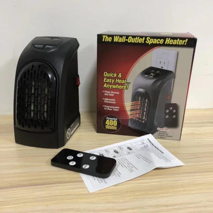 Portable Plug In Electric Heater with Two Stage Rapid Heat Under 370W Small Room Space Heater