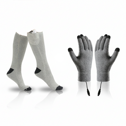 Rechargeable Heated Socks - Electric Thermal Foot Warmers with Toe Heating Zones