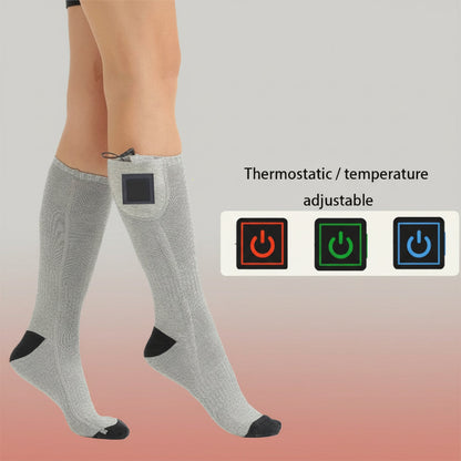 Rechargeable Heated Socks - Electric Thermal Foot Warmers with Toe Heating Zones