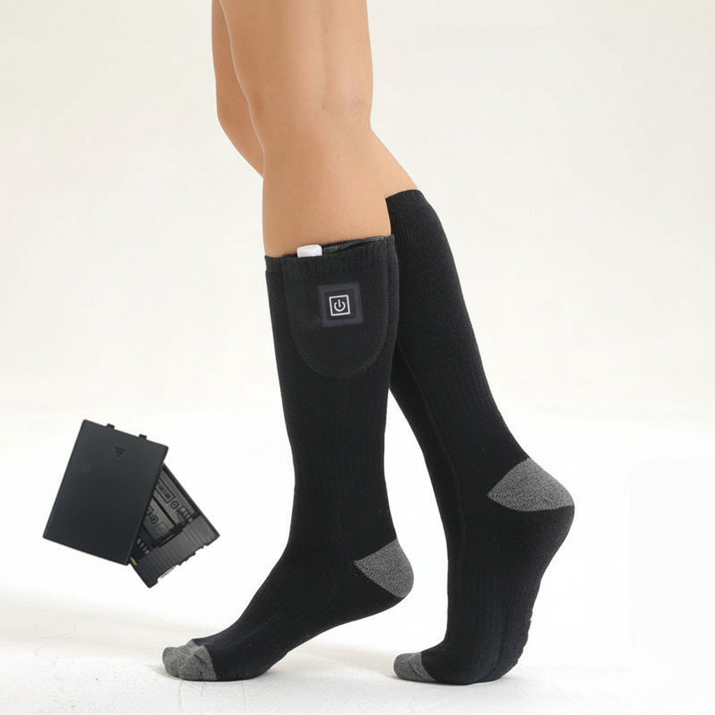 Rechargeable Heated Socks - Electric Thermal Foot Warmers with Toe Heating Zones