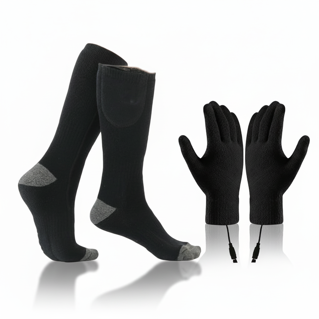 Rechargeable Heated Socks - Electric Thermal Foot Warmers with Toe Heating Zones
